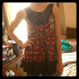 Fall floral tunic